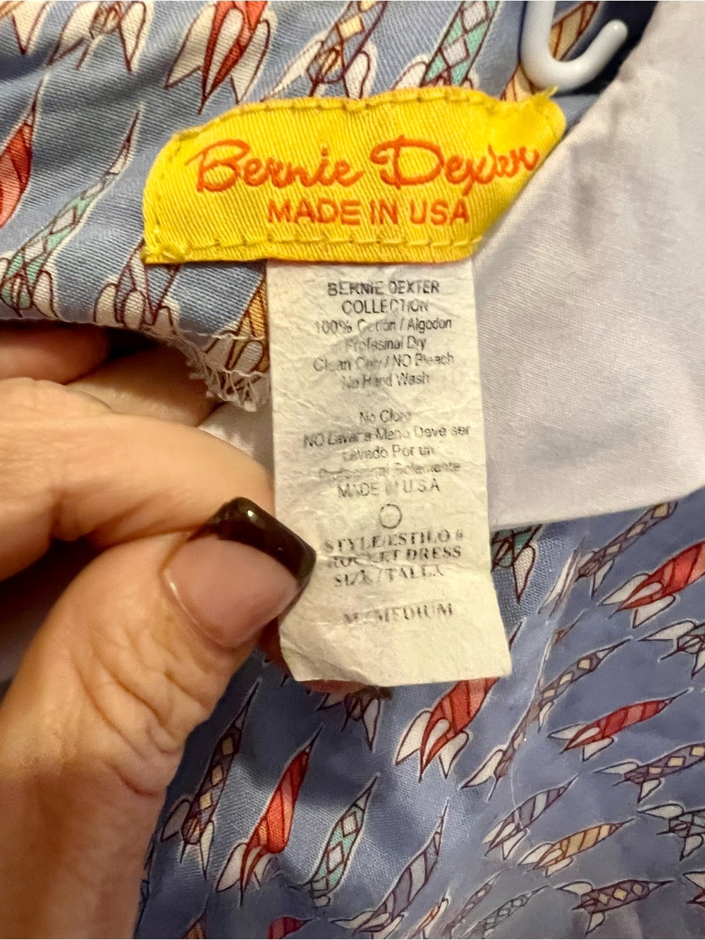 Bernie Dexter Light Blue Rocket-Print dress perfect
